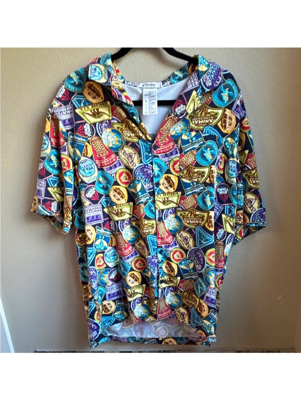Disney Parks Attractions Haunted Mansion EPCOT Button Up Shirt L